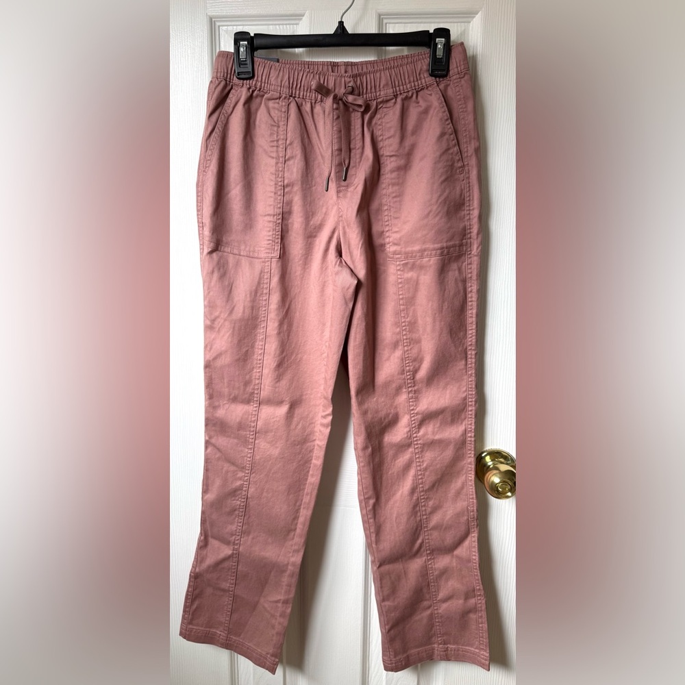 Tahari Women's Drawstring Cargo Style Pants Dusty Rose Size XS New with Tags